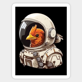 Space Helmet Chicken - Galaxy Invader Magnet